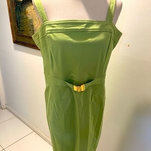 New Jones New York Lime Green Fitted Sun Dress 14